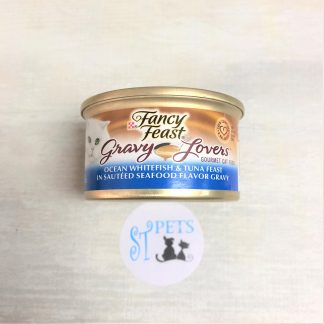FANCY FEAST GRAVY LOVERS Ocean Whitefish & Tuna Feast in Sautéed Seafood Flavor Gravy